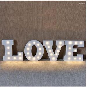 Table Lamps Wooden Letter Led Marquee Sign Alphabet Light Indoor Wall Night Up Party Birthday Decoration Wood Lamp