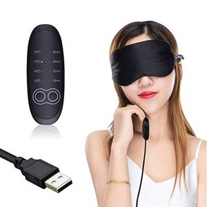 Massageador de olhos USB Steam Sleeping Eye Mask Shading Mask For Sleep Soft Adjustable Temperature Control Electric Heated Eye Mask to Relieve Eye 230602