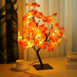 Night Lights DIY Creative Table Lamp 24leds LED Light USB Operated Christmas Tree For Desk Wedding Home Bedroom Decor Gift