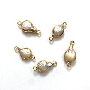 Подвесные ожерелья 2pcs Ювелирные ювелирные разъемы Натуральное пресноводное барокко жемчужное шарм.
