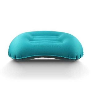 Camping Sleeping Pillow Pad Ultralight TPU Air Pillow Dålig vattentät utomhus Travel U Formkudde bärbar vikbar huvudhalsstöd Stödkuddar