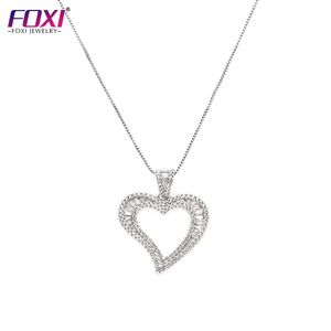 Tarnish Free Wholesale 18K Gold Silver Plated Pendant Custom Small Cute Heart Pendant Chain Necklace