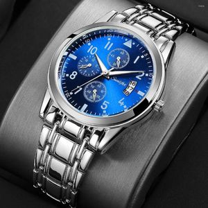 Wristwatches Business Man Watch For Men Casual Simple Style Quartz Wrist Watches Luxury Male Black Sliver Reloj Wristwatch Mens Classic