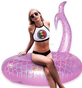 110cm Inflatable Mermaid Swimming Ring Giant Pool Float beach Water pool Toys Mattress Kids adult Beach Party Air Mattress floats