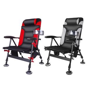 Camp Furniture Fishing Chair Outdoor Beach Foldable Recliner four leg Adjustable Portable European Style 230602
