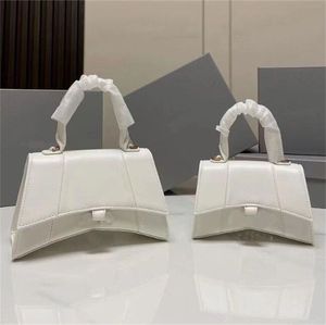 Bolsas de ombro elegantes bolsas de grife de alça única ampulheta estilo clássico com letra borse couro de vaca em relevo bolsa de luxo alça ajustável E23