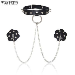 Sexy Mode Damen Accessoires Chained Black Pasties Brustbezüge BH Nippelabdeckung Günstiger Preis 2022 Neu L230523