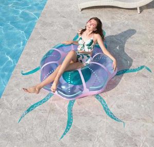 Anel de natação de água-viva inflável novo design tubos flutuantes de água criativos para adultos bóia colchão de praia brinquedo de festa na água