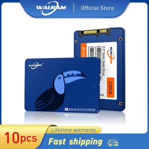 10 adet sürücü Walram SSD 512GB SSD 2.5 SATA3 SSD 1TB 500GB 256GB 128GB Dizüstü Bilgisayar HDD SSD için Dahili Katı Hal Sabit Sürücü Disk