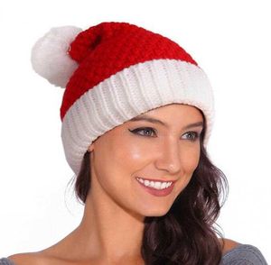 Noel Şapkaları Kırmızı Yetişkinler Parti Kostüm Cosplay Beanies Yeni Yıl Dekorasyon Noel Bez Şapkaları Örme Sıcak Noel Beanie Navidad Caps Festival Dekor Alkingline