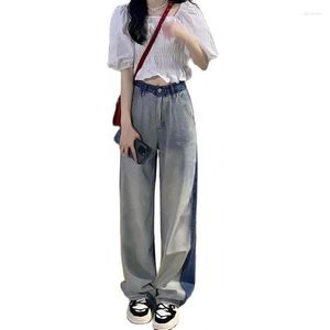 Jeans da donna Mom Donna Pantaloni in denim Donna Baggy Y2K Pantaloni casual a gamba larga a vita alta Carino streetwear coreano