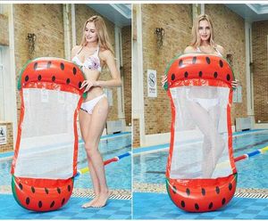 inflatable floating water bed with mesh foldable double tubes float mattress back rest cushion chair swim ring floating swim pool lounger