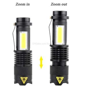 Nova mini lanterna portátil de alumínio q5 led xpecob luz de trabalho lanterna poderosa caneta tocha lâmpada 4 modos lanterna esportiva ao ar livre
