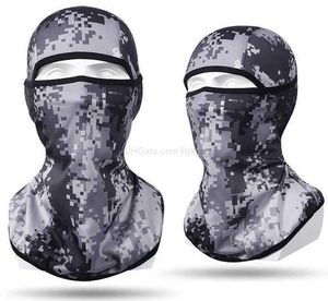 Balaclava Face Mask Motocicletta Bicicletta Estate Raffreddamento Antivento Camouflage Ciclismo mesh garza tattico Army Airsoft Dress Up CS Berretto protettivo in seta di ghiaccio