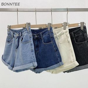 Women's Shorts Shorts Women Denim Vintage Summer Basic Simple All-match High Waist Leisure Ulzzang Ladies Streetwear Chic Classic Ins 230603