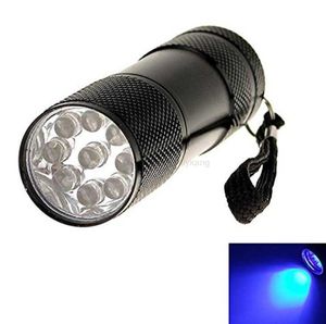 Led Light Series 4 Colors Camping hiking Torch Flashlights 9 LED Torch 300LM Mini LED Flashlight Lamp 3AA Battery Powered Torches