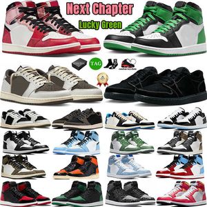 mit Box 1 hohe Outdoor-Schuhe niedrig 1s Olive Black Phantom Reverse Mocha Next Chapter Concord Lost and Found Lucky Green Drak Men Women Trainers Sports Sneakers