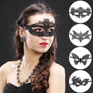 Máscaras de dormir sensuais para mulheres, máscara de renda preta para os olhos, oca, máscara de cosplay de Halloween, festa para mulheres, máscara de renda preta para mulheres J230602