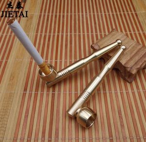 Smoking Pipes Brass Mini Portable Dry Tobacco Rod Pure Copper Triple Use Filter Pipe