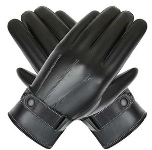 Newest leather brushed gloves Women outdoor winter bike riding Glove driving PU leather gloves touch screen Glove fashion Keep warm gloves