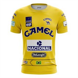 2023 Novas Camisetas Masculinas e Femininas da Equipe F1 Vendedor de Verão Clássico Retro Secagem Rápida Respirável Manga Curta Corrida Ao Ar Livre Esportes Radicais Casual Tamanho Grande