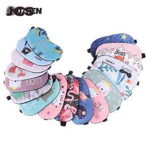 Sleep Masks 1PC Soft Padded Shading Eye Mask Sleep Eyeshade Cartoon Cotton Eye Blindfold Patch Sleeping Aid Accessory Relaxing Tools J230602