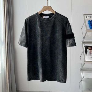 Ston Mens T-shirts Haftowane projektant mężczyzn T-koszulka Męskie Bluza kompas opaska bawełniany krótki rękaw