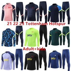 Hot Spurs Fußball-Trainingsanzug 21 22 23 DELE SON Fußballtrikots HAM BALE KANE HOJBJERG BERGWIJN LO CELSO Männer Kinder Kit Shirts Langarm-Trainingsanzug Chandal