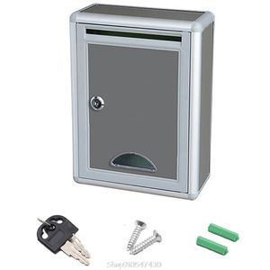 Garden Decorations Vintage Aluminum Alloy Lockable Secure Mail Letter Post Box Mailbox for Home Ornament Decor O05 20 Dropship 230603