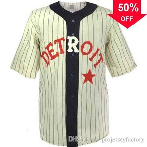 XFLSP GLAA3740 DETROIT gwiazd 1920 Dom Jersey Vintage Movie Baseball Jersey All Stitched Hafder for Mens Womens Youth Mix Order