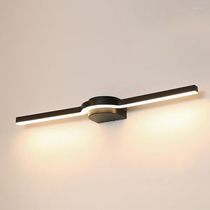 Lampade da parete Lampada da bagno moderna a LED Impermeabile in acciaio inossidabile 60 / 80CM Apparecchio per luci da toeletta con applique a specchio per interni