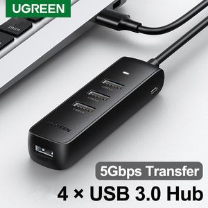 Hubs Ugreen USB HUB USB 3.0 2.0 Ayrıştırıcı Adaptör Hub MacBook Pro Air 2020 Yüzey Defter PC Dizüstü bilgisayar USB A Hub 4 bağlantı noktası mini boyutu
