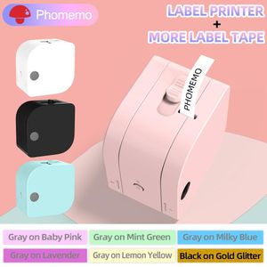 Printers Phomemo P12 Mini Portable Label Printer Maker Wireless Inkless Labeling Machine Compatible for Dymo Label LetraTag Tape 91201