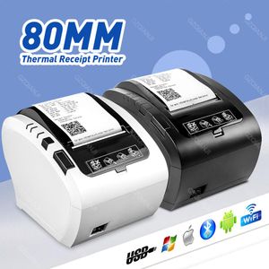 Printers GZ8002 80mm Thermal Receipt Printer Automatic cutter Restaurant Kitchen POS Printer USB+Serial+Ethernet Wifi Bluetooth printer