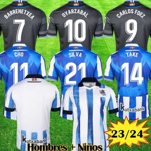 Real Sociedad 22 2023 2024 koszulka piłkarska oyarzabal x prito portu david silva koszulka futbolowa weź 23 24 Carlos Fernandez Camiseta de futbol Men Kit Kids Equipment
