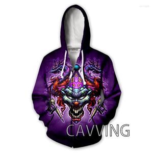 Moletons masculinos Moda com estampa 3D Insane Clown Posse Zip Up Moletons com capuz Harajuku Moletom com capuz Hip Hop Z01