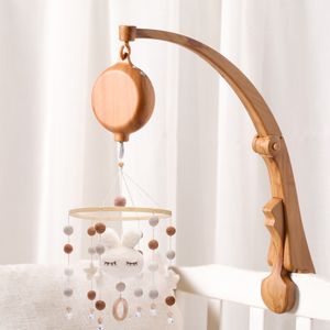 Mobiler# DIY Baby Crib Bell Bell Holder Arm Toy Imitation Wood Grain Bed Dekoration Toys Rotating Music Box NUT SCREW ARM BRACKET 230602