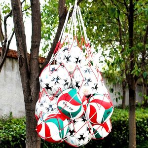 Bolas 10Pc bolsa de malha de futebol nylon bolsa de armazenamento ousada bola única dispositivo portátil esportes ao ar livre futebol basquete vôlei bolsa