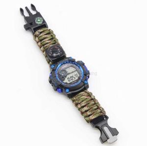 New survival bracelet wtach multipurpose escape equipment outdoor hiking camping Emergency SOS EDC tool handmade Parachute Cord wristband
