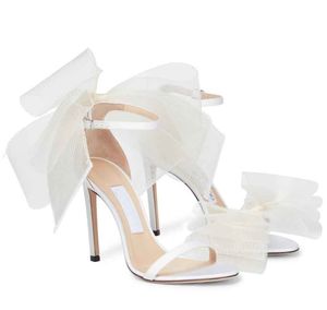 Летняя роскошная бренда Aveline Sandals Shoes с Bow Wedding Bridal Women Gladiator Sandalias Exquisite Evening Numps с Box.eu35-43