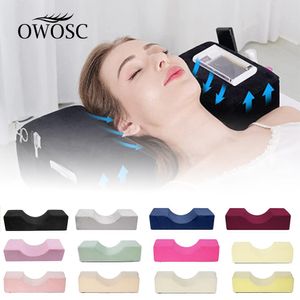 Borstar Professionell Lash Pillow Neck Support Eyelash Pillow Soft ympning Ögonfransar Memory Foam Eyelash Extension Pillow Makeup Salon