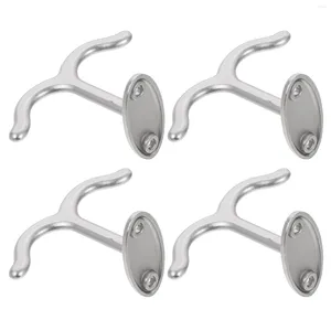 Hooks 4 Pcs Ceiling Double Claw Hook Hangers Plants Outdoor Zinc Alloy Hats Clothes Wall Coat Key Holder Hanging Closet