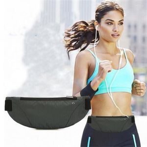 Midjeväskor 1pc Fanny Packs Women Män Running Bag Pack Hip Bum Belt Sports Runner Lätt vattentät andesynlig telefonpåse 2023