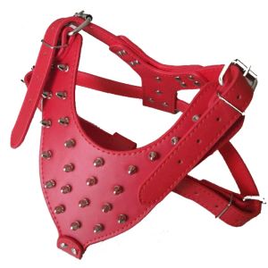 Large Dog Rivets Spiked Studded PU Leather Dog Harness for Pitbull Large Breed Dogs Pet Products All-match