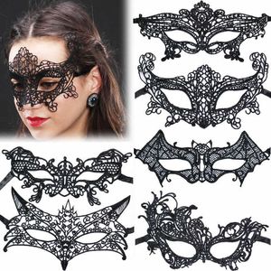 Sleep Masks Sexy Cosplay Toy Costumes Women Lace Party Nightclub Queen Eye Mask Erotic Lingerie Venetian Carnival Anonymous J230602