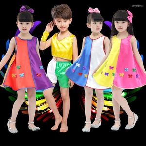Сценя Wear Girls Guitar Jazz Dance Dress Performance Costumes for Singers Group Modern Dancewear Kids