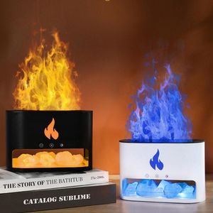 Geräte Flamme Luftbefeuchter ätherisches Öl Diffusor Aroma Ultraschallkühle Nebelhersteller Aromatherapie Luftbefeuchter Diffuser mit Nachtlicht