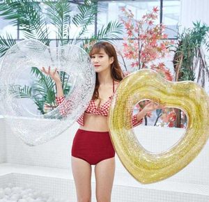 2019 새로운 사랑의 심장 모양 수영 반지 도매 PVC 플로트 뗏목 부유