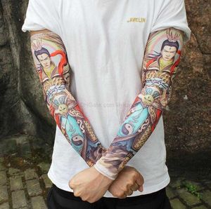 Summer Sunscreen Tattoo Long sleeve Ice Silk Arm Warmers Outdoors Golf Personality Cycling Men Gloves Cool Driving Sports Women Arms Sleeves