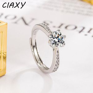 Wedding Rings Fashion Sparkling Zircon Star For Women Classic Adjustable Silver Color Ring Party Luxury Jewelry Anillos Mujer